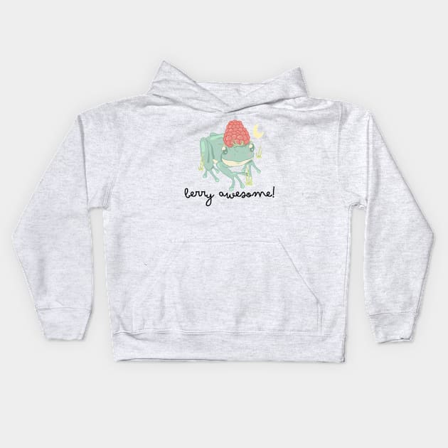 Berry Awesome Frog! Kids Hoodie by Little Designer